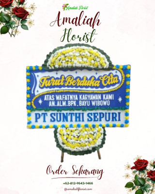 Papan Bunga Duka di Tanggamus