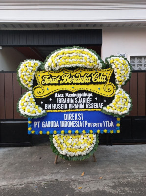 Papan Bunga Duka di Tanggamus