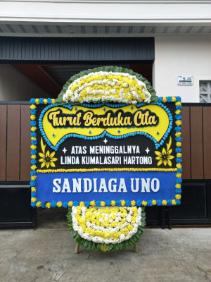 Papan Bunga Duka di Tanggamus